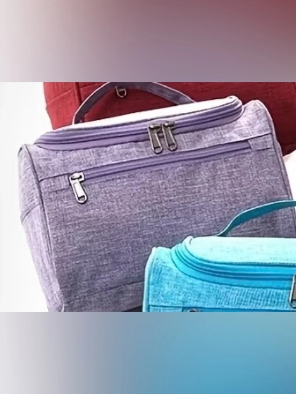 Women's Lavender Hanging Travel Toiletries Bag - Lightweight Organizer